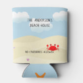 Gepersonaliseerde strandkrab blikjeskoeler (Achterkant)