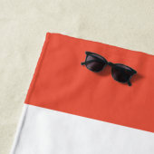 Gepersonaliseerde strandlaken - Sinaasappel/rood n (In situ)