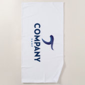 Gepersonaliseerde strandlakens met logo (Voorkant)