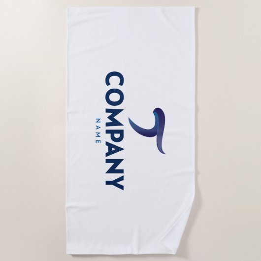 Gepersonaliseerde strandlakens met logo (Voorkant)