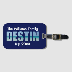 Gepersonaliseerde Strandreis Destin Cool Ocean Bagagelabel