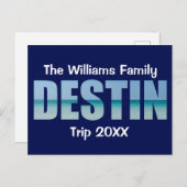 Gepersonaliseerde Strandreis Destin Cool Ocean Briefkaart (Voorkant / Achterkant)