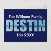 Gepersonaliseerde Strandreis Destin Cool Ocean Briefkaart (Voorkant)