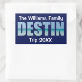 Gepersonaliseerde Strandreis Destin Cool Ocean Rechthoekige Sticker (Tas)