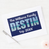 Gepersonaliseerde Strandreis Destin Cool Ocean Rechthoekige Sticker (Envelop)