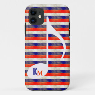 gepersonaliseerde strepen voor muzieknotities Case-Mate iPhone case