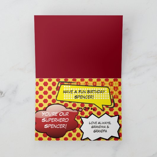 Gepersonaliseerde stripdag kaart (Binnen)