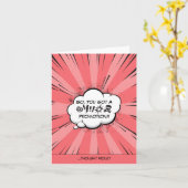 Gepersonaliseerde stripkunst kaart (Gele Bloem)