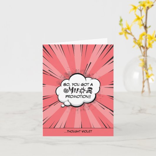 Gepersonaliseerde stripkunst kaart (Gele Bloem)