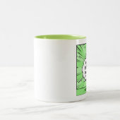 Gepersonaliseerde stripkunst tweekleurige koffiemok (Center)