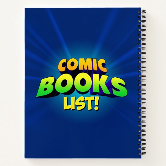 Gepersonaliseerde striplijst notitieboek (Achterkant)