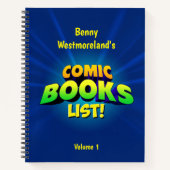 Gepersonaliseerde striplijst notitieboek (Voorkant)