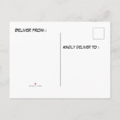 Gepersonaliseerde stripstijl slaat de datum op aankondigingskaart (Achterkant)