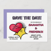 Gepersonaliseerde stripstijl slaat de datum op kaart (Voorkant / Achterkant)