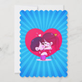 Gepersonaliseerde stripstijl slaat de datum op kaart (Achterkant)