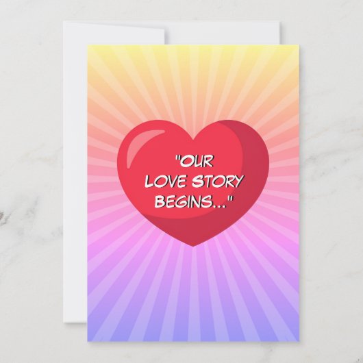 Gepersonaliseerde stripstijl slaat de datum op kaart (Achterkant)