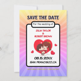 Gepersonaliseerde stripstijl slaat de datum op kaart