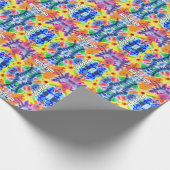 Gepersonaliseerde Stropdas-kleurstof Cadeaupapier (Hoek)