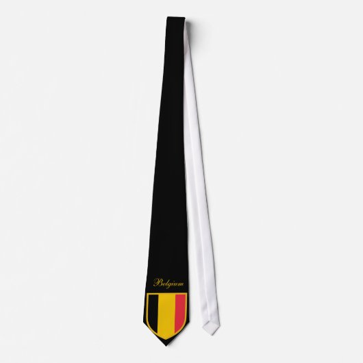 Gepersonaliseerde stropdas met vlag van België en (Voorkant)