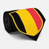 Gepersonaliseerde stropdas met vlag van België en (Opgerold)