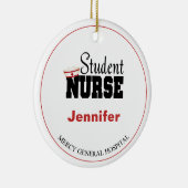 Gepersonaliseerde student Zuster Kerstmis Keramisch Ornament (Rechts)
