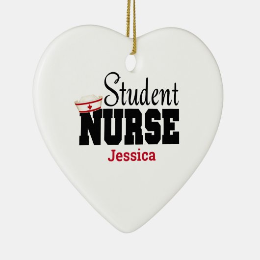 Gepersonaliseerde student Zuster Kerstmis Keramisch Ornament (Rechts)