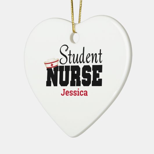 Gepersonaliseerde student Zuster Kerstmis Keramisch Ornament (Links)