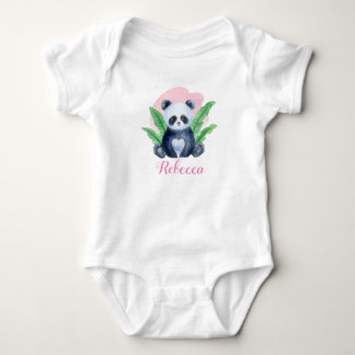 Gepersonaliseerde studentes Panda BearTropical Romper