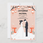 Gepersonaliseerde Studio Ghibli bruiloft uitnodigi Kaart (Voorkant)