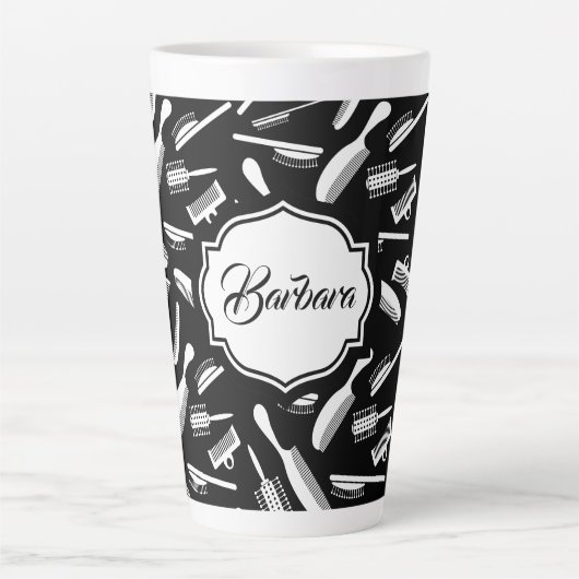 Gepersonaliseerde Stylist Latte Mok (Voorkant)