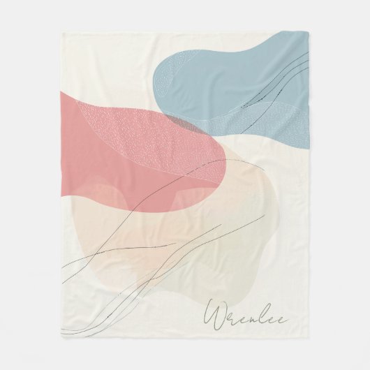 Gepersonaliseerde subtiele aardse toon vloeistofku fleece deken (Voorkant)