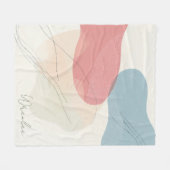 Gepersonaliseerde subtiele aardse toon vloeistofku fleece deken (Voorkant (Horizontaal))