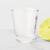 Gepersonaliseerde Sugar Skull Dog Halloween Shot G Glas (Links)