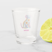 Gepersonaliseerde Sugar Skull Dog Halloween Shot G Shot Glas (Achterkant)