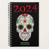 Gepersonaliseerde SUGAR SKULL Koele Mannen Dagelij Planner (Voorkant)