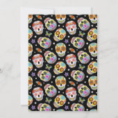 Gepersonaliseerde Sugar Skull verjaardagsfeestuitn Kaart (Achterkant)