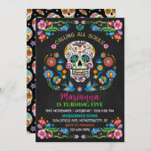 Gepersonaliseerde Sugar Skull verjaardagsfeestuitn Kaart (Voorkant / Achterkant)
