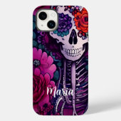 Gepersonaliseerde suikerschedel Dia de los Muertes Case-Mate iPhone Case (Achterkant)