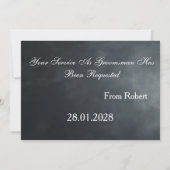 Gepersonaliseerde Suitup Wil je mijn groomsman zij Kaart (Achterkant)