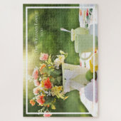 Gepersonaliseerde Summer Tea Party Legpuzzel (Verticaal)