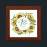 Gepersonaliseerde Sunflower Wedding Gift Box Cadeaudoosje<br><div class="desc">Voor verdere aanpassing,  te klikken gelieve de knoop "aanpassen"en ons ontwerphulpmiddel te gebruiken om deze sjabloon te wijzigen. Als de opties beschikbaar zijn,  kunt u tekst en afbeelding veranderen door eenvoudig op "te klikken geef/verwijder Tekst of Afbeelding hier"uit en voeg uw toe. Ontworpen door Freepik.</div>