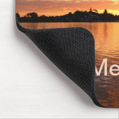 Gepersonaliseerde Sunset Lake Uitzicht Muismat (Hoek)