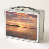 Gepersonaliseerde Sunset Lake Uitzicht Trinket (Voorkant)