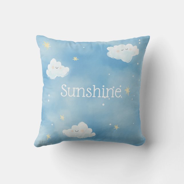 Gepersonaliseerde Sunshine en Cloud Dream Sierkuss Kussen (Achterkant)