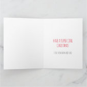 Gepersonaliseerde SUPER COOL GIRAFFE Christmas Kaa Kaart (Binnen)