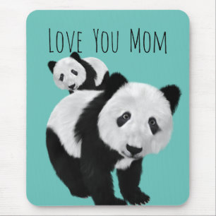 Gepersonaliseerde Super Cute Pandas - Changeable C Muismat