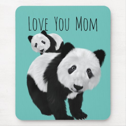 Gepersonaliseerde Super Cute Pandas - Changeable C Muismat (Voorkant)