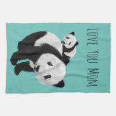 Gepersonaliseerde Super Cute Pandas - Changeable C Theedoek (Horizontaal)