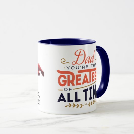 Gepersonaliseerde Super DAD / Grootste DAD aller t Mok (Voorkant rechts)