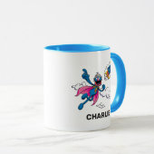 Gepersonaliseerde Super Grover Mok (Voorkant rechts)
